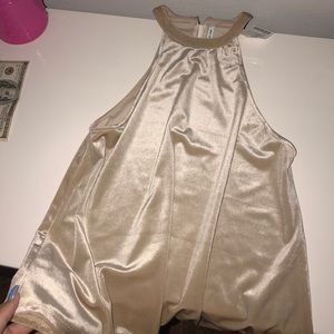 golden dress tank top